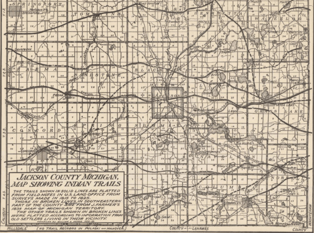 Jackson Co Mi Indian Trails Map