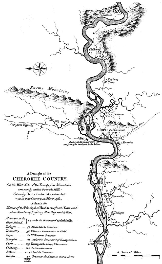Timberlake Cherokee map