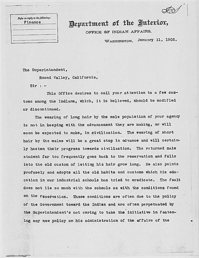 1902 hair cut letter