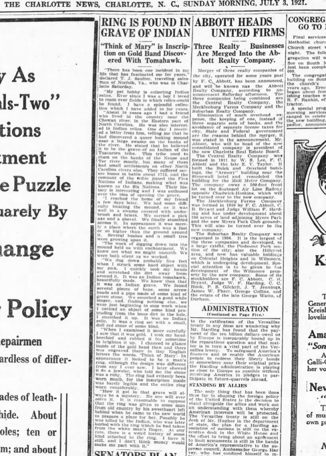 ring found in indian grave